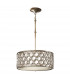 Lucia 3 Light Cylindrical Pendant Polished Silver Finish E27-1