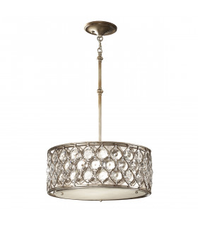 Lucia 3 Light Cylindrical Pendant Polished Silver Finish E27-1