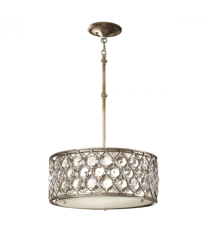 Lucia 3 Light Cylindrical Pendant Polished Silver Finish E27-1