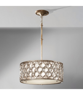 Lucia 3 Light Cylindrical Pendant Polished Silver Finish E27-2