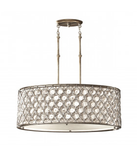 Lucia 3 Light Ceiling Cylindrical Pendant Polished Silver E27-1
