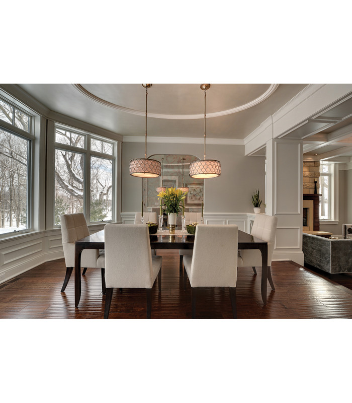 Lucia 3 Light Ceiling Cylindrical Pendant Polished Silver E27-2