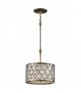 Lucia 1 Light Ceiling Cylindrical Pendant Polished Silver E27-1