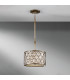 Lucia 1 Light Ceiling Cylindrical Pendant Polished Silver E27-2