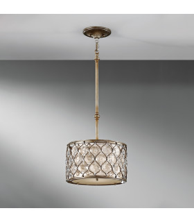 Lucia 1 Light Ceiling Cylindrical Pendant Polished Silver E27-2