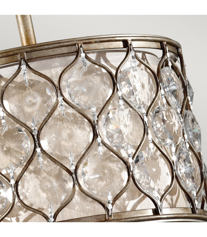 Lucia 1 Light Ceiling Cylindrical Pendant Polished Silver E27-4