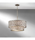 Lucia 6 Light Cylindrical Chandelier Pendant Polished Silver Finish E27-2