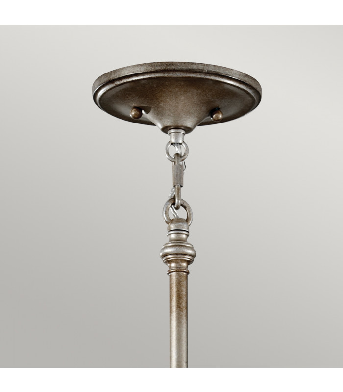 Lucia 6 Light Cylindrical Chandelier Pendant Polished Silver Finish E27-3