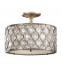 Lucia 3 Light Semi Flush Ceiling Light Burnished Silver E27-1