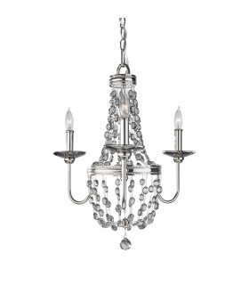 Malia Chandelier 3 Light Polished Nickel Finish E14-1