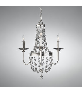 Malia Chandelier 3 Light Polished Nickel Finish E14-2