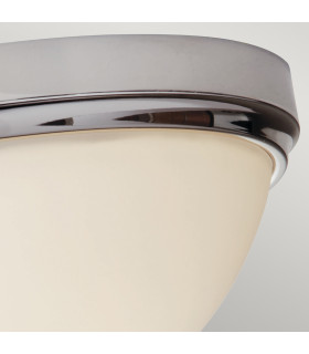 Malibu 2 Light Bathroom Flush Mount Ceiling Light Polished Chrome IP44 E27-2