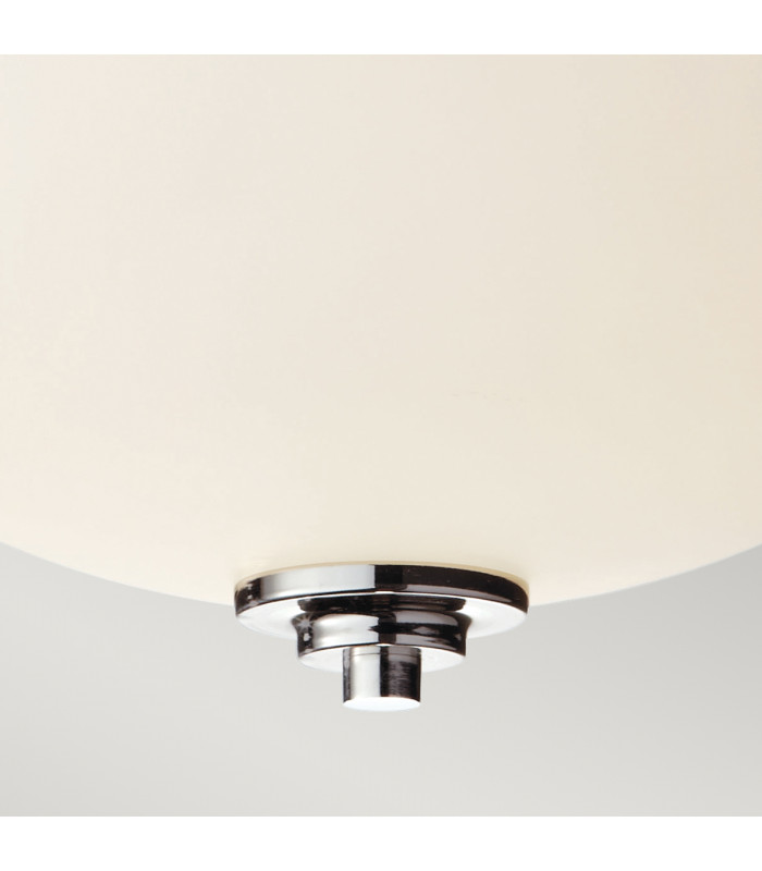 Malibu 2 Light Bathroom Flush Mount Ceiling Light Polished Chrome IP44 E27-3