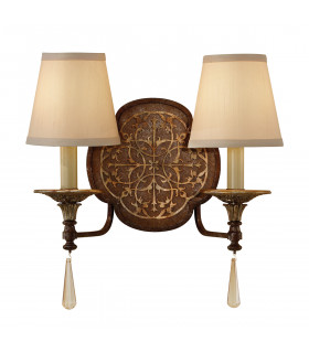 Marcella 2 Light Indoor Candle Wall Light British Bronze E14-1