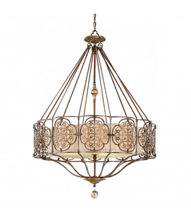 Marcella 4 Light Round Pendant British Bronze Finish E27-1