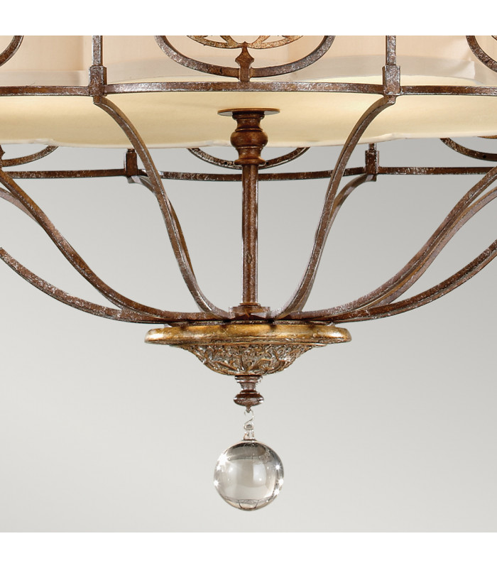 Marcella 4 Light Round Pendant British Bronze Finish E27-5