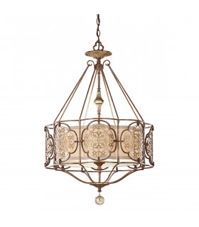 Marcella 3 Light Ceiling Pendant British Bronze E27-1