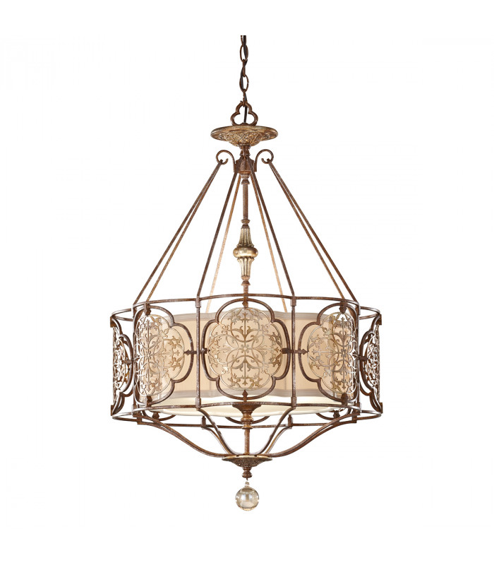 Marcella 3 Light Ceiling Pendant British Bronze E27-1