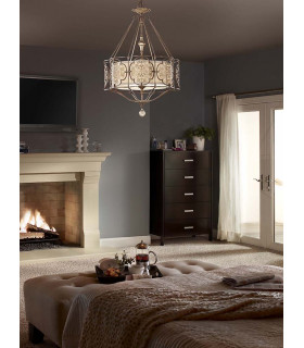 Marcella 3 Light Ceiling Pendant British Bronze E27-2