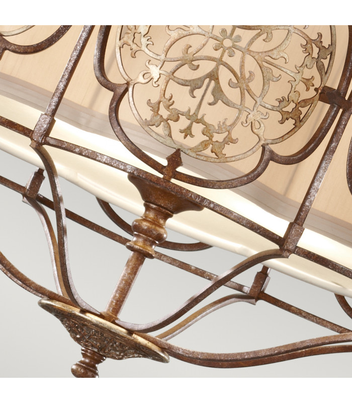 Marcella 3 Light Ceiling Pendant British Bronze E27-5