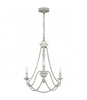 Feiss Maryville 3 Light Chandelier Washed Grey-1