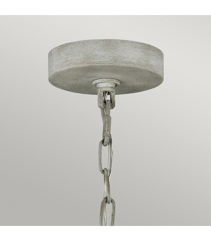 Feiss Maryville 3 Light Chandelier Washed Grey-3