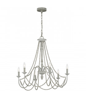 Feiss Maryville 6 Light Chandelier Washed Grey-1