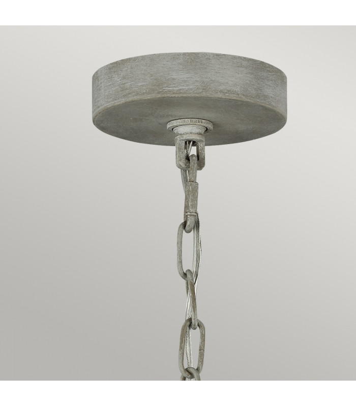 Feiss Maryville 9 Light Chandelier Washed Grey-2