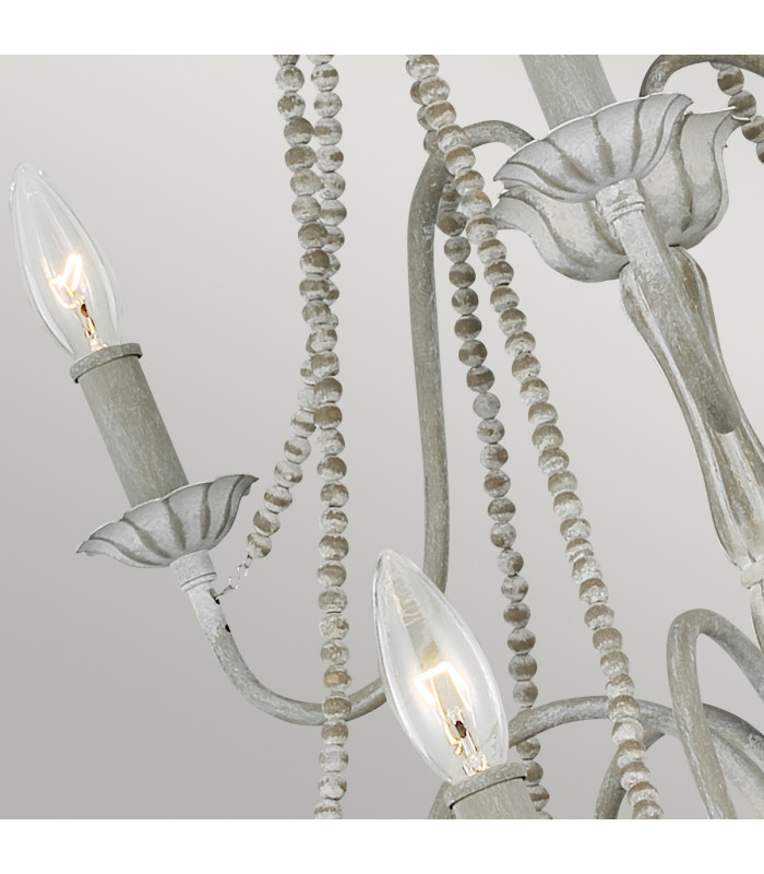 Feiss Maryville 9 Light Chandelier Washed Grey-4