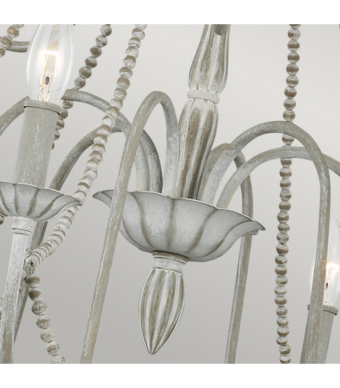 Feiss Maryville 9 Light Chandelier Washed Grey-5