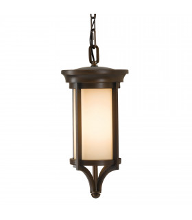 Merrill 1 Light Small Outdoor Ceiling Chain Lantern Heritage Bronze E27-1