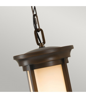 Merrill 1 Light Small Outdoor Ceiling Chain Lantern Heritage Bronze E27-2