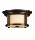 Merrill 2 Light Outdoor Flush Mount Ceiling Light Heritage Bronze IP44 E27-1