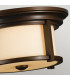 Merrill 2 Light Outdoor Flush Mount Ceiling Light Heritage Bronze IP44 E27-2