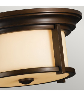 Merrill 2 Light Outdoor Flush Mount Ceiling Light Heritage Bronze IP44 E27-2