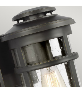 Newport Outdoor 1 Light Wall Lantern Antique Bronze IP44 E27-2