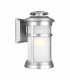 Newport Outdoor 1 Light Wall Lantern Painted Brushed Steel IP44 E27-1