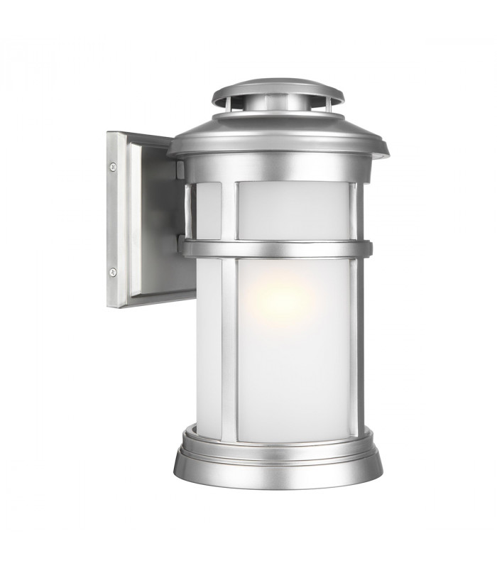 Newport Outdoor 1 Light Wall Lantern Painted Brushed Steel IP44 E27-1