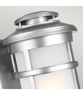 Newport Outdoor 1 Light Wall Lantern Painted Brushed Steel IP44 E27-2
