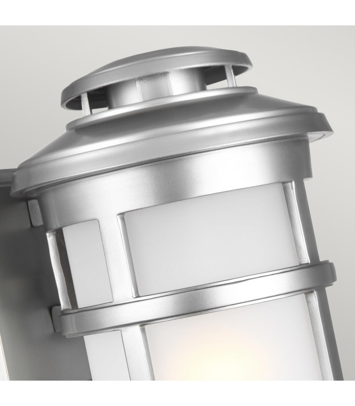 Newport Outdoor 1 Light Wall Lantern Painted Brushed Steel IP44 E27-2