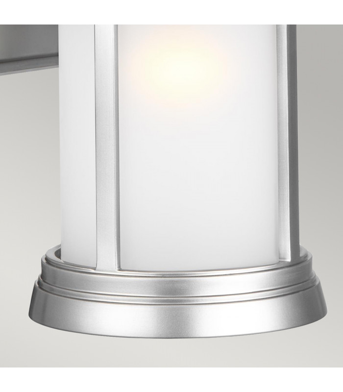 Newport Outdoor 1 Light Wall Lantern Painted Brushed Steel IP44 E27-3
