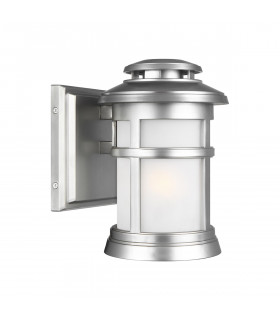 Newport Outdoor 1 Light Wall Lantern Painted Brushed Steel IP44 E27-1