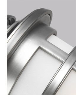 Newport Outdoor 1 Light Wall Lantern Painted Brushed Steel IP44 E27-2