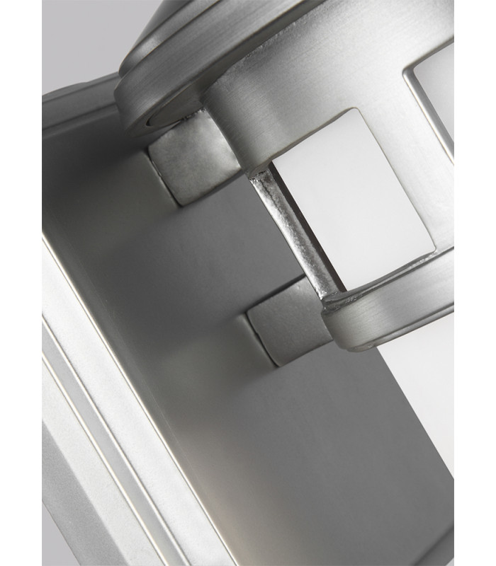 Newport Outdoor 1 Light Wall Lantern Painted Brushed Steel IP44 E27-3