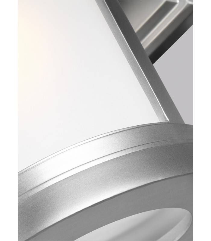 Newport Outdoor 1 Light Wall Lantern Painted Brushed Steel IP44 E27-4