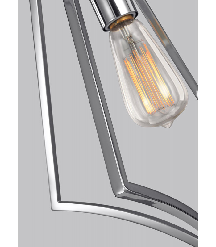 Nico 1 Light Large Cage Pendant Polished Chrome-2