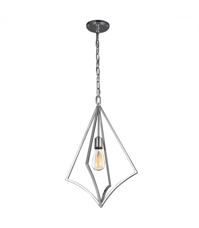 Nico 1 Light Medium Cage Pendant Polished Chrome