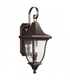 Oakmont 3 Light Outdoor Large Wall Lantern Light Bronze IP44 E14