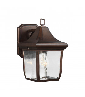 Oakmont 1 Light Outdoor Small Wall Lantern Light Bronze IP44 E27