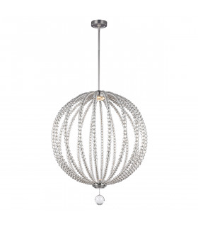 Oberlin LED 2 Light Large Spherical Ceiling Pendant Satin Nickel-1